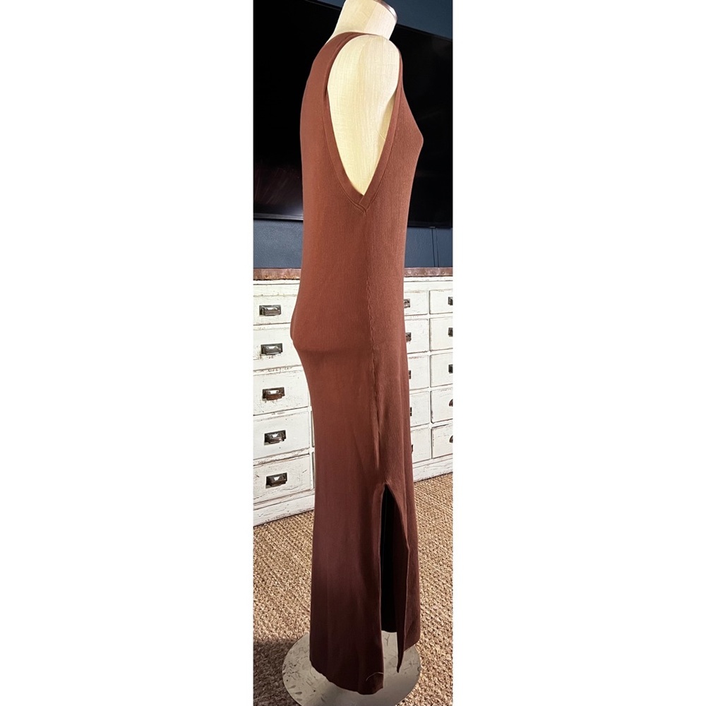 Anthropologie Daily Practice Slim V-Neck Two Piece Knit Dress Set M - Picture 7 of 14